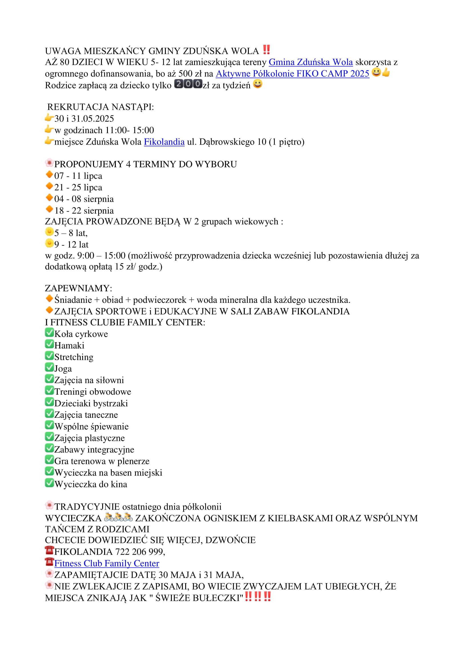 ogłoszenie o naborze na półkolonie-1